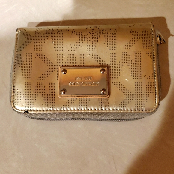 Michael Kors Handbags - Vintage Michael Kors Gold and Black  Wallet